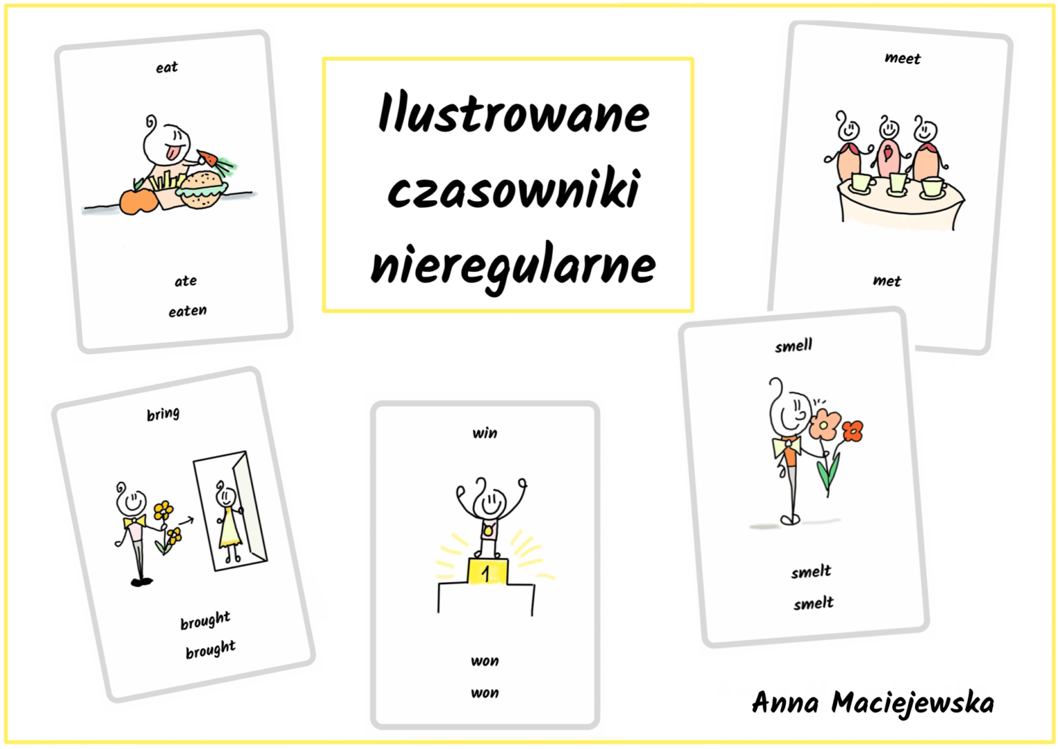 IIustrowane Czasowniki Nieregularne - Fiszki